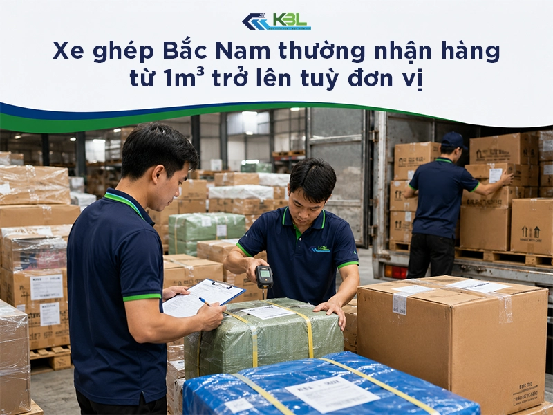 Xe ghép Bắc Nam nhận hàng từ mấy khối