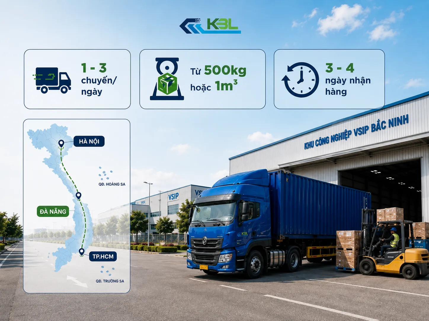kinh bắc logistics nhận vận chuyển từ bắc - nam