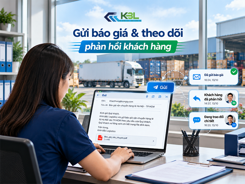 gửi báo giá vận chuyển bắc nam