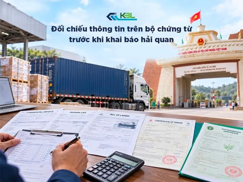 đối chiếu thông tin thủ tục thông quan tại cửa khẩu quốc tế lao bảo